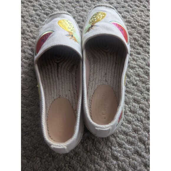 J Crew 6 5.Espadrilles Fruit Salad‎ Embroidered Shoes Pineapple Watermelon NWOB - Picture 4 of 6